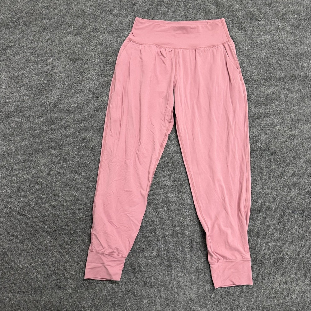 Under Armour Joggers Womens Size M Pink Fitted High Rise Athletic Yoga Pants